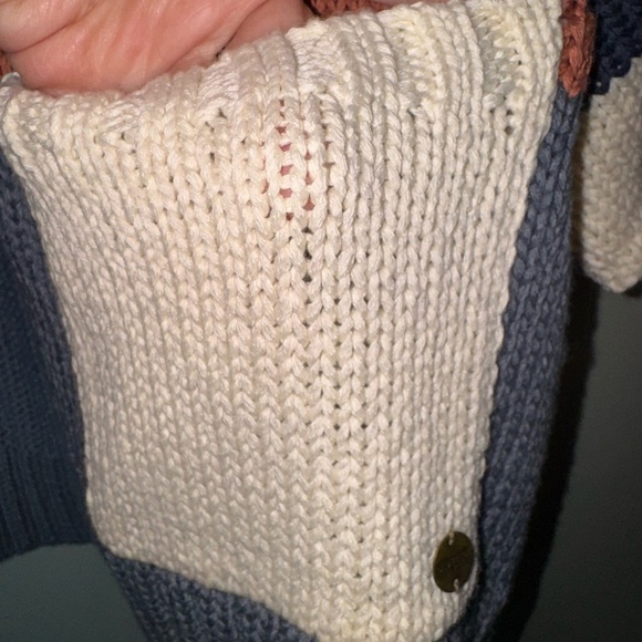 Rip Curl Women’s Colorblock Open Front Cardigan Sweater Wide Arms‎  Size XS - Picture 3 of 7